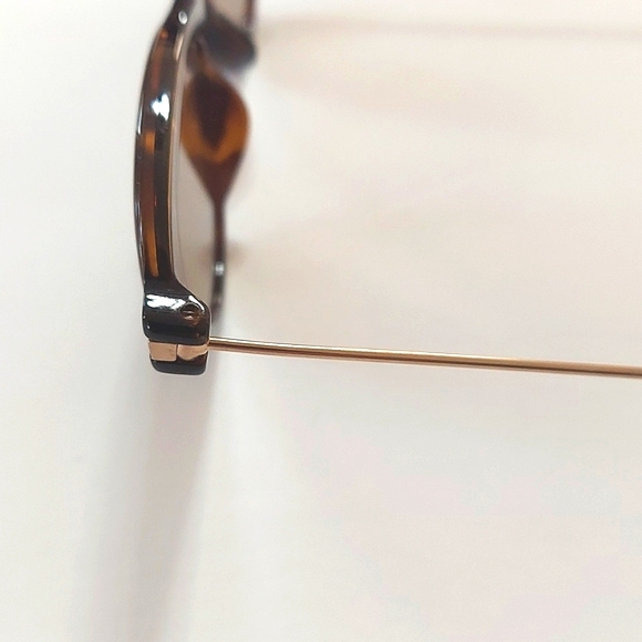 Prada NWOT Cat Eye Tortoise Frame With Gold Wire Arms Dark Lenses Made In Italy - Picture 7 of 7